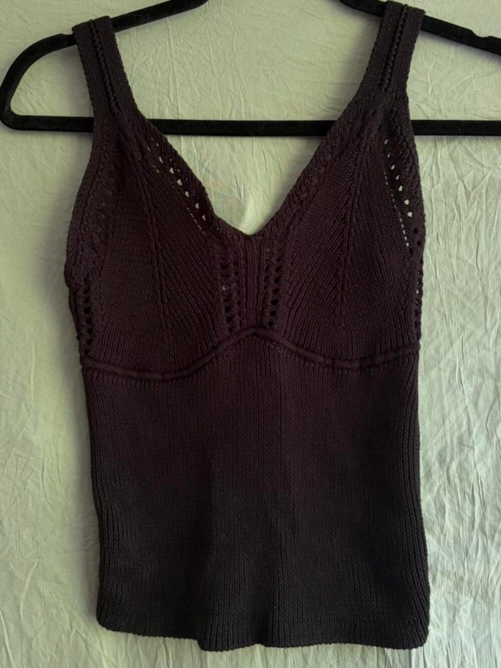 Black knit tank top size small